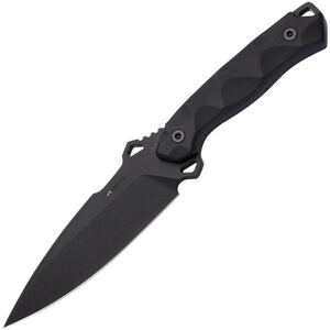 Hydra Knives Phobos Black Fixed Blade Knife, 10.25in Overall, 5.13in Black Powder Sleipner Tool Steel Spear Point Blade, Black Sculpted G10 Handle, Black Kydex Belt Sheath, HK-16-BL