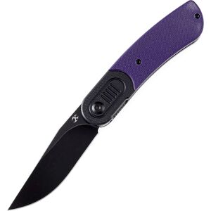 Kansept Knives Reverie Purple G10 Folding Knife, 4in Closed, 3in Black Stonewash 154CM SS Blade, Black/Purple G10 Handle, Black Nylon Pouch, T2025B5
