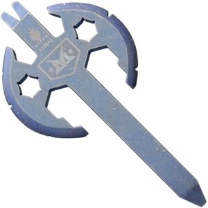 Kizer Cutlery Pry Axe, 3.5in Overall, Stonewash Titanium Construction, Pry Bar L Bottle Opener L Hex/Bit Driver L Flat Head Screwdriver, Nail Puller, T109