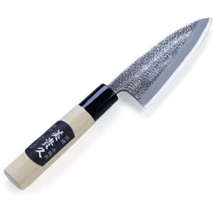 Mikihisa Deba Fixed Blade Knife, 9.13in Overall, 4in Blade, Tsuchime White Steel #2 Blade, Poplar Wood Handle, L034