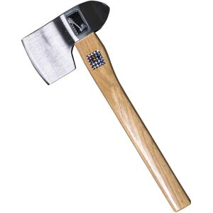 World Axe Throwing League King of Diamonds Throwing Axe w/Square Handle, 17in Overall, 7.25in 1045 CS Axe Head w/ 3.93in Cutting Edge, American Hickory Handle, Nylon Sheath, KING OF DIAMONDS SQUARE