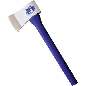 World Axe Throwing League The Kill Shot Throwing Axe, 17in Overall, 6in White 1045 Carbon Steel Axe Head w/ 3.5in Cutting Edge, Blue Fiberglass Handle, Nylon Sheath, X002LYSCYF