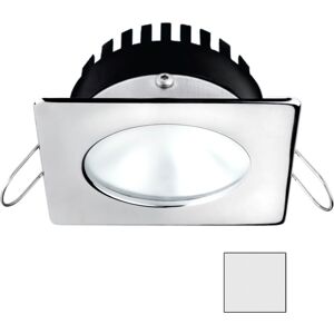 I2Systems Inc Apeiron A506 6W LED Spring Square/ Round Mount Light, Cool White/Polished Chrome Finish, A506-12AAG