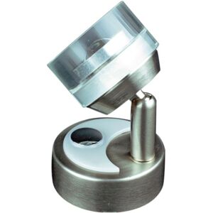 Lunasea Lighting Wall Mount LED Light w/ Round Glass Shade / Touch Dimming, Brushed Nickel Finish, Warm White, LLB-33SW-81-OT