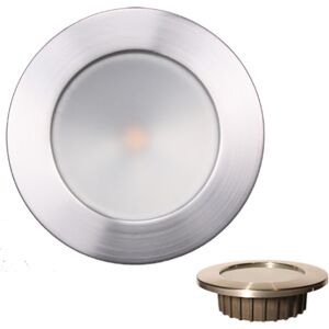 Lunasea Lighting Zero Emi Recessed 3.5in 575 Lumen LED w/Brushed Stainless Steel Bezel Light, 12VDC, Warm White, LLB-46WW-0A-BN