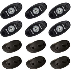 Rigid Industries A-Series Rock Light Kit Blue Set w/ 6 Lights / Black Housing, Amber, 400293