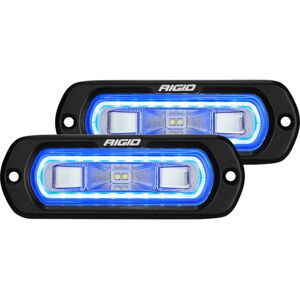 Rigid Industries SR-L Series LED Flush Mount Spreader Light w/ Black Housing, Blue Halo, 53221