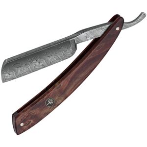 "Boker Damascus Razor Birch Folding Knife, 3 Damascus steel blade, Curly Birch handle, 140610DAM"