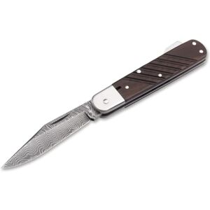 Boker Solingen 98K Folding Knife, 3.31in, Damascus, Walnut Wood Brown Handle, 110715DAM