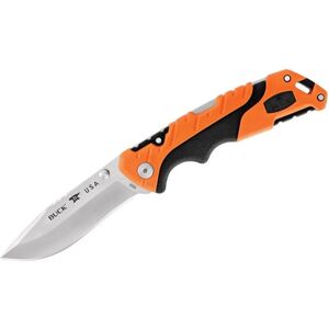 Buck Knives 659 Pursuit Pro Large Folding Knife, 3.6in S35VN Satin Drop Point, Versaflex Orange/Black Handle, 12754