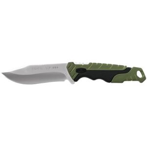 Buck Knives Pursuit Fixed Blade Knife, Green/Black Handle, Small, 0658GRS