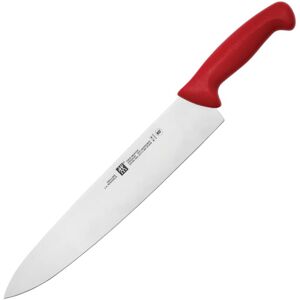 HENCKELS ZWILLING Twin Master Chef's Knife, 17in Overall, 12in Satin Finish Stainless Blade, Red Plastic Handle, 32108-303