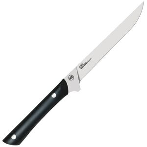 Kai Housewares 6in Professional Flexible Fillet Knife, 6in Satin Finish AUS-6M Stainless Fillet Blade, Black POM Handle, HT7081