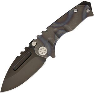 "Medford Micro Praetorian Framelock Folding Knife, 2.75 black PVD coated S35VN stainless drop point , Flame anodized titanium handle, MK008SPD-03A2"
