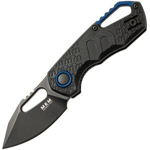 "MKM Isonzo Linerlock Black Folding Knife, 2.25 black coated Bohler N690 stainless clip poin, Black FRN handle, MK FX03-3PBK"