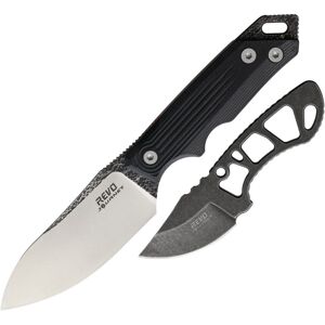 Revo Knives "Revo RJ1 Journey Pack w/Comp Knife, 3.75 stonewash and satin finish stainless blade, Skeletonized handle, RJ1PACBLK"