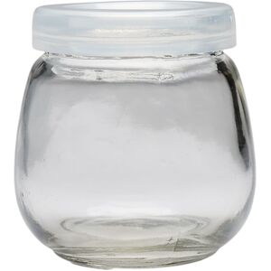 Roots & Harvest Yogurt Jars, 4 oz, 12 pack, Clear/Stainless, Small, 1362