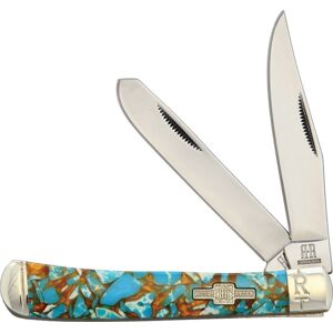 Rough Rider Trapper Amber Turquoise Folding Knife, KB201R / RR2001