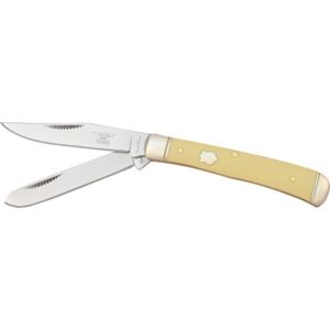 Rough Rider Trapper Fold Knife, Smooth yellow synthetic handle RR597
