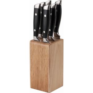 "Utica Steak Knife Set, 4.5 high carbon stainless blade, Black synthetic handle, 75-93055B6"