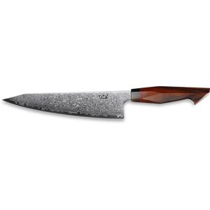 Xin Cutlery 14.5in Mirror Japanese Style Chef's Knife, 14.5in Overall, 9in Mirror Damascus Steel Blade, Rosewood/Buffalo Horn/G10 Handle, XC116