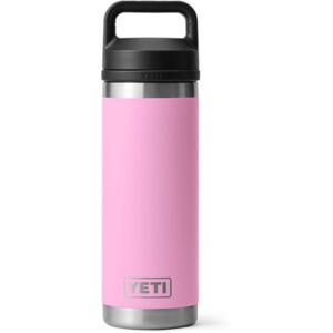 Yeti Rambler 18 oz Water Bottle w/Chug Cap, Power Pink, 21071501924