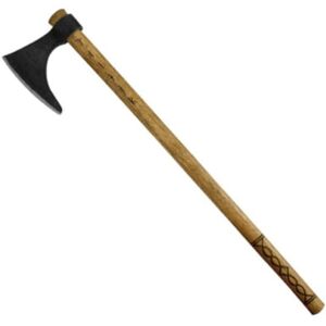 Condor Tool and Knife Valhalla Axe Series, Battle Axe, 1060 High Carbon Steel Blade, Burnt American Hickory Handle, CTK1004-2