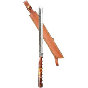 Titan International Knives High Carbon Steel Katana Style Sword w/ Genuine Leather Sheath, 27 inch, TCK-39