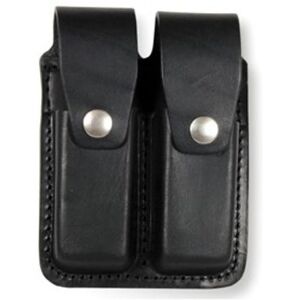 Boston Leather Double Mag Holder For 9mm/40cal, Black - 5601-1-BLK