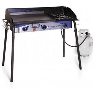 Camp Chef Expedition 3X Triple Buner Stove W/Griddle, Detachable Legs, Windscreen Sg60, White/Blue/Black, TB90LWG