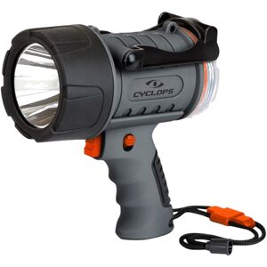 Cyclops Waterproof LED Spotlight w/Flood Light, 2000 Lumens, Red/White CREE XP-G3 LED, Black/Grey, CYC2000WP