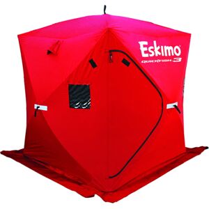 Eskimo Ice Shelter Quickfish 3, Red/Black, 70x70x80in, 69143