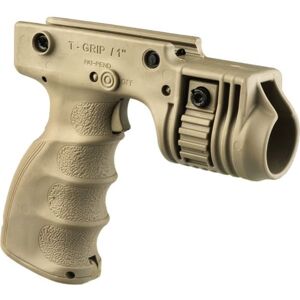 FAB Defense Tactical Grip & 1in. Flashlight Adapter w/ Activation Trigger, Desert Tan, fx-tgript