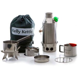 Kelly Kettle Trekker & Kit, Stainless Steel, 50121