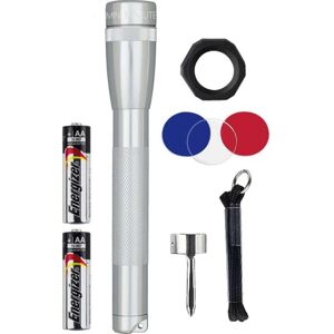 Mini Maglite Pro LED Flashlight Combo Pack, Silver, SP2P10C