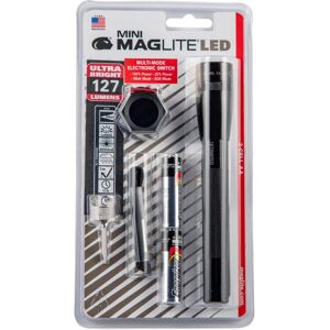 Maglite Mini 2 Aa-cell Led Flashlight Combo Pack, Red/blue/clear - SP2201C