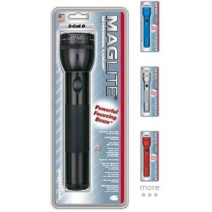 Maglite Standard 2 Cell D LED Flashlight, Silver, Blister Pack, S2D106