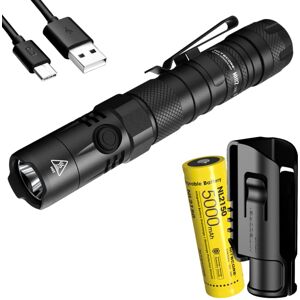 USED, Nitecore MH12 v2 CREE XP-L2 V6 LED USB-C Rechargeable Flashlight w/5000mAh Battery, 21700, White, 1200 Lumens, Black, 6952506405985