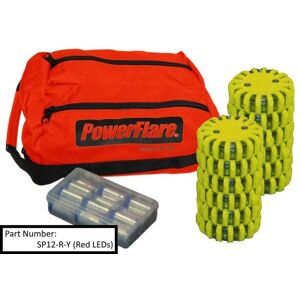 Powerflare 12-Pack PowerFlare Soft Pack, White LEDs, Blue Shell, SP12-W-BL