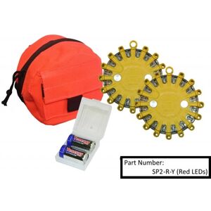 Powerflare 2-Pack PowerFlare Soft Pack, Magnetic, Red LEDs, Blue Shell, SP2M-R-BL