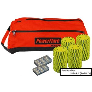 Powerflare 24-Pack PowerFlare Soft Pack, Magnetic, Amber LEDs, Blue Shell, SP24M-A-BL