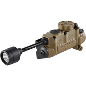 Streamlight Sidewinder Stalk LED Flashlight w/Helmet Clip & Arc Rail Mount, CR123A & AA, Multicolor, 76 Lumens, Coyote, 14301