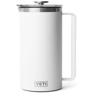 Yeti Rambler 64 oz French Press w/Twist-To-Lock French Press Lid, White, 21071501853