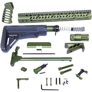 Guntec USA AR .308 Ultimate Rifle Kit, Anodized Green, ULT-RK-308-GREEN