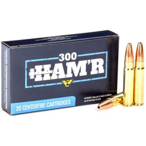 Wilson Combat Sierra 300 HAM'R 135 Grain Hollow Point Brass Cased Pistol Ammo, 20 Round, A300HMR-135-HP-20RD