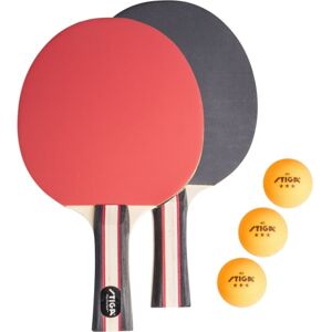 Stiga Performance 2-Player Table Tennis Racket Set, Brown / Red, T1363