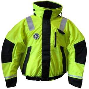First Watch Firstwatch Hi-Vis Flotation Bomber Jacket - Hi-Vis Yellow/Black - X-Large, AB-1100-HV-XL