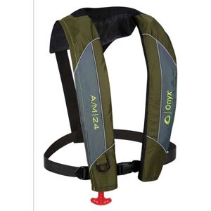 ONYX A/M-24 Series Automatic/Manual Inflatable Life Jacket Adult, Green, 132000-400-004-18