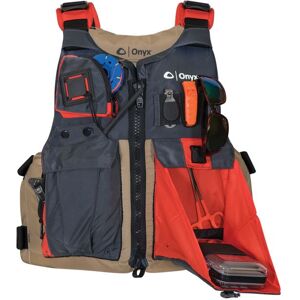 Onyx Outdoor Kayak Fishing Vest - Adult Universal - Tan/Grey, 121700-706-004-17