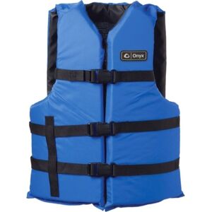 ONYX Universal General Purpose Life Vest, Universal Size for Adult, Nylon, Foam, Black, Blue, 103000-500-004-12